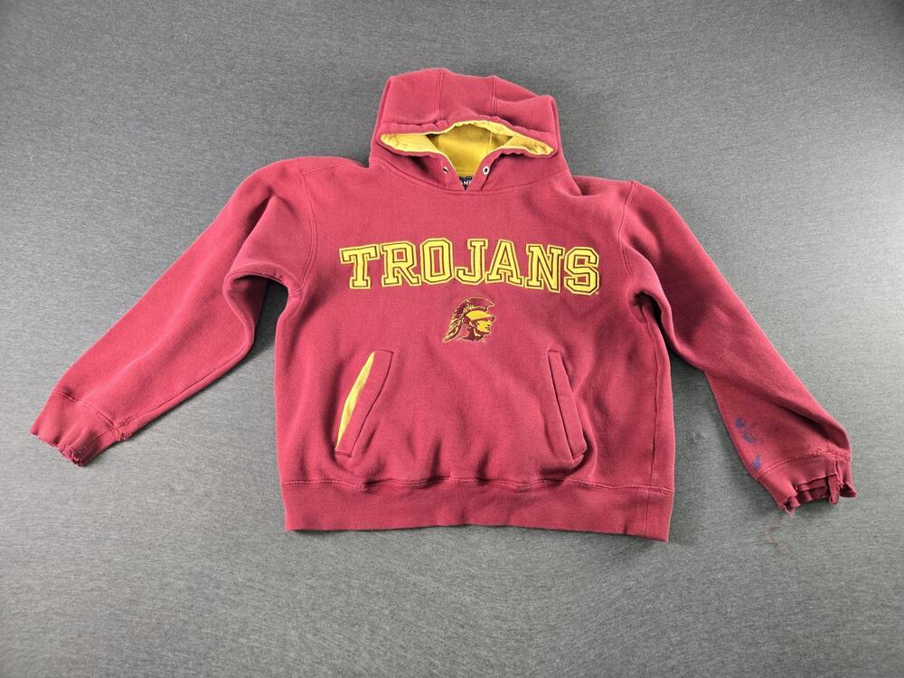 USC Trojans Hoodie Sweatshirt Youth Boys Large Red NCAA Football Champs Sports